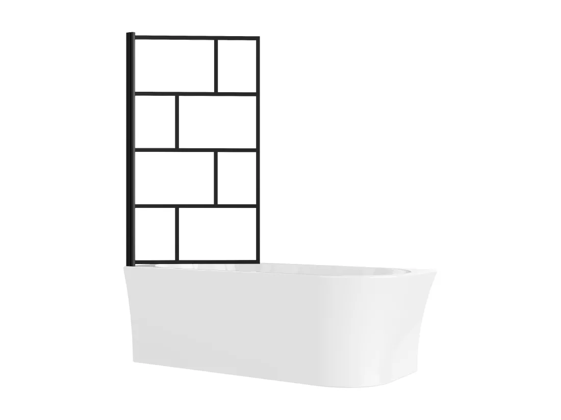 Baignoire douche blanche avec pare baignoire pivotant - 201 L - Angle gauche - PONTICOLA