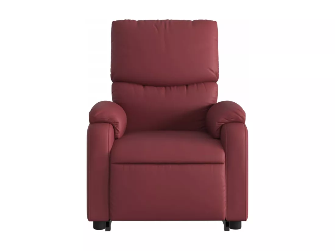 Fauteuil inclinable massant Rouge bordeaux Similicuir