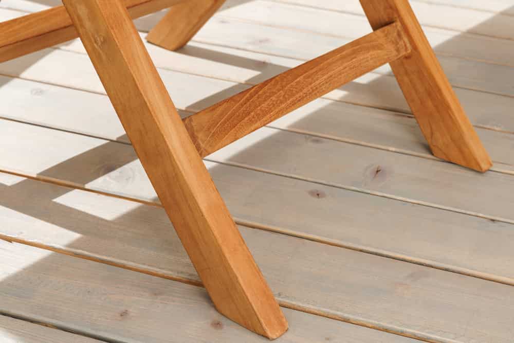 Massiver Esstisch EMPIRE TEAK 100cm natur Teakholz klappbar