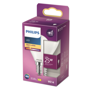 Philips LED kogel E14 1,9W mat niet dimbaar