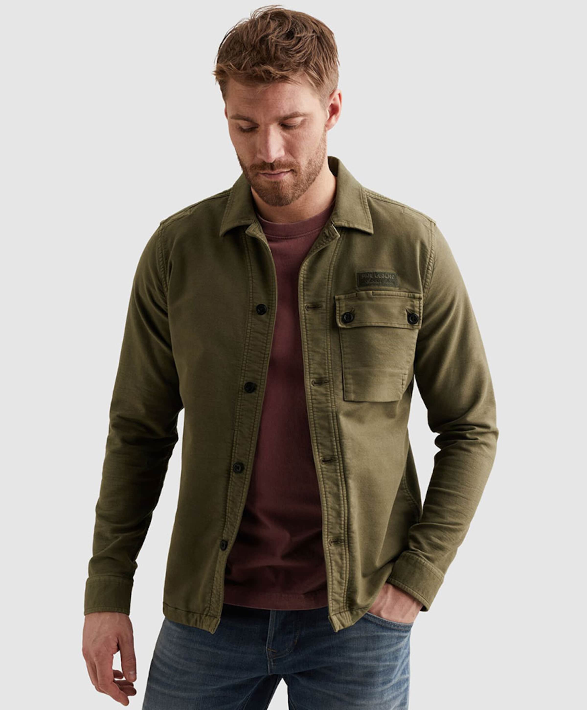 PME Legend Heren overhemd lange mouw groen