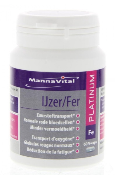 MannaVital IJzer Platinum 60cap