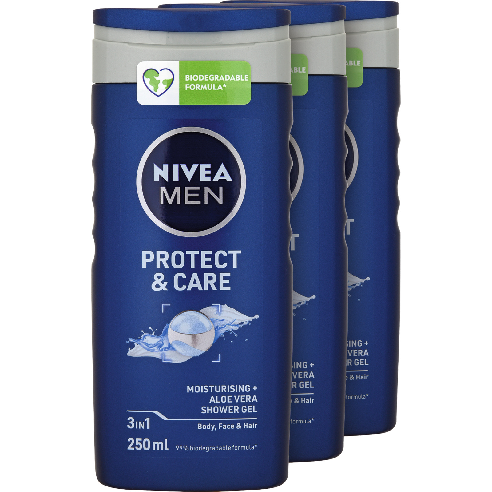Nivea Men 3in1 Pflegedusche Protect & Care 3 x 250 ml