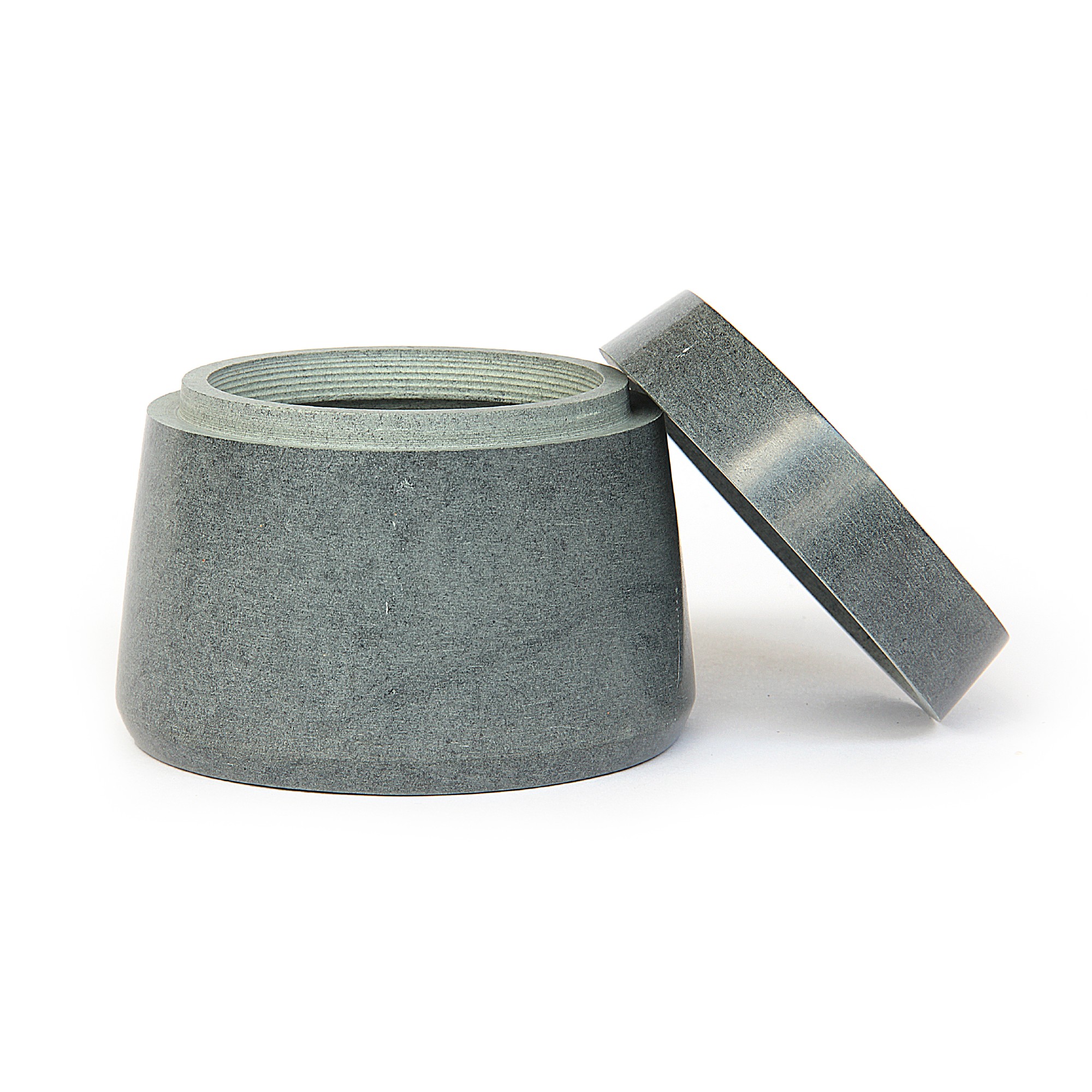 Box grauer Speckstein, grau, Ø 10 cm, H 8 cm von fischer's lagerhaus