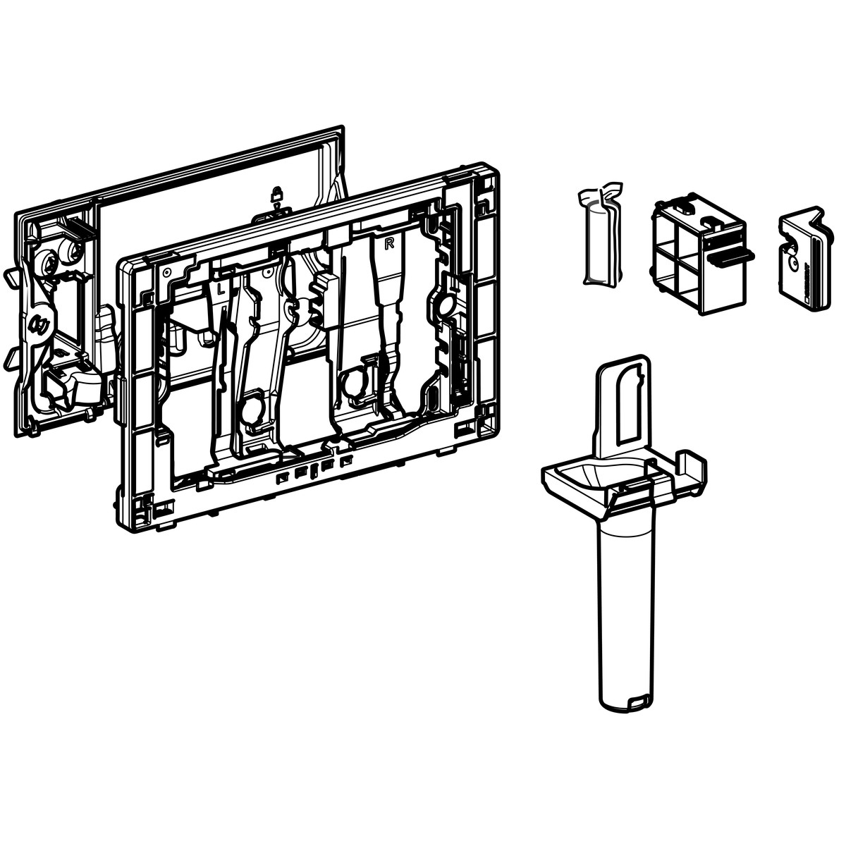 Geberit houder voor Geberit DuoFresh stick, voor Sigma inbouwreservoir 8cm (UP720)
