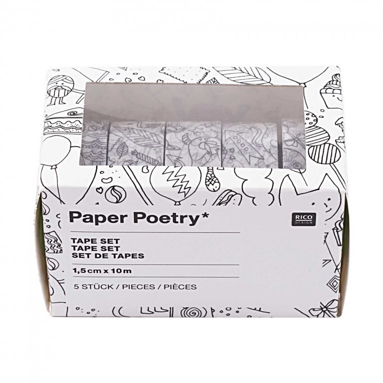 Klebeband Set Paper Poetry zum Ausmalen