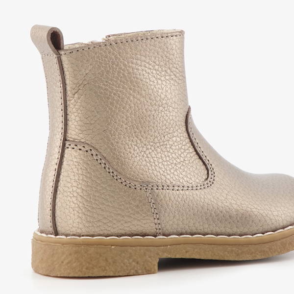 Groot leren meisjes boots goud