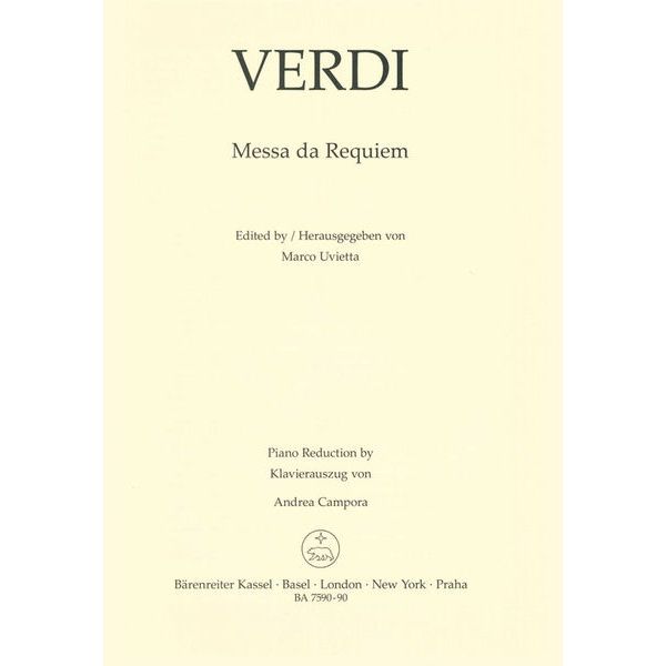 Bärenreiter Verdi Messa da Requiem