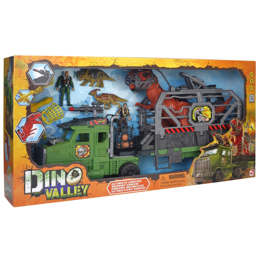 Dino Valley Licht & Sound Ultimatives Konvoi-Spielset