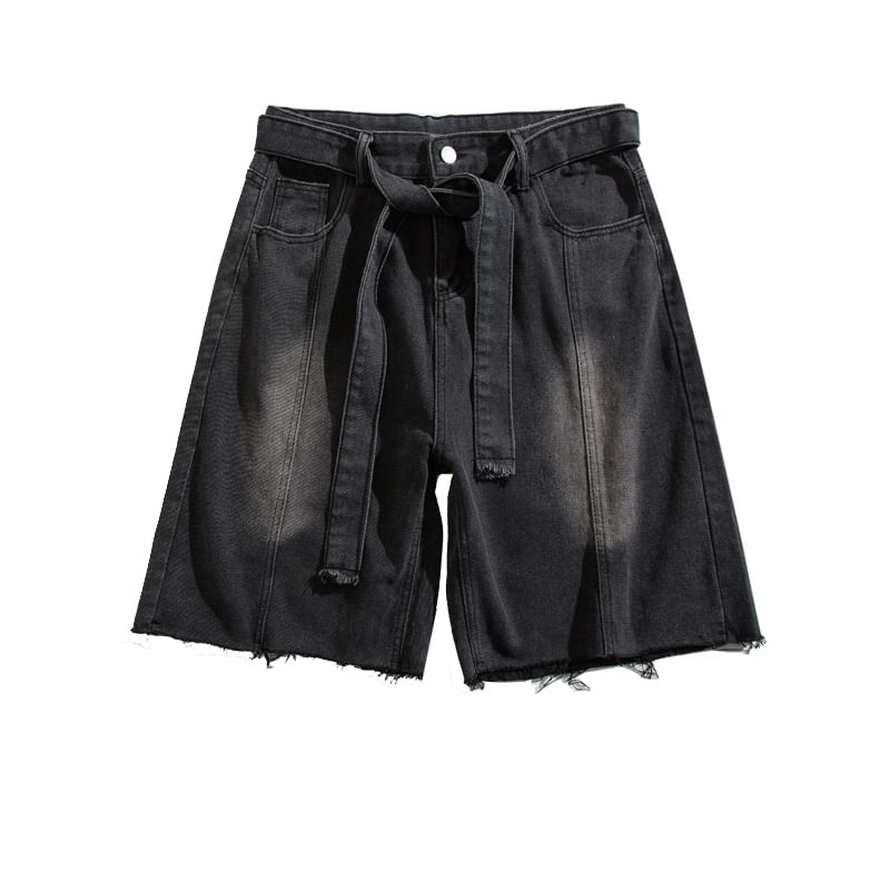Yelmenor - Mid Rise Washed Denim Shorts