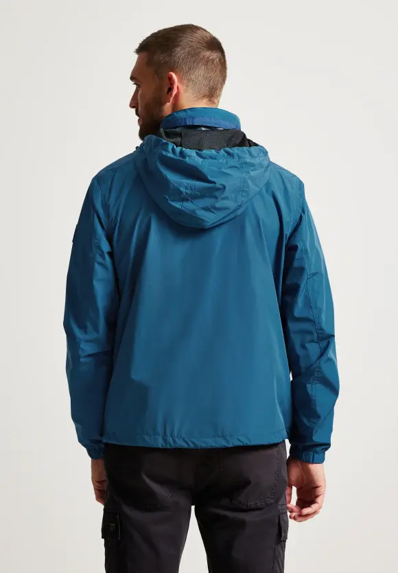 Windbreaker in Unifarbe - pacific blue