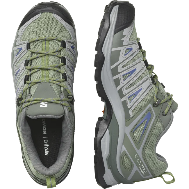 X ULTRA PIONEER  Hiking-Halbschuhe Damen OilGreen/CastorGray/AmparoBlue