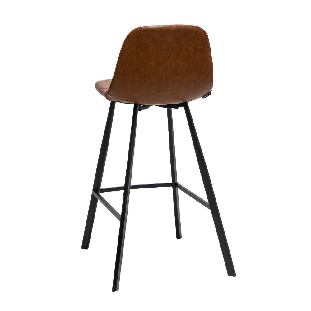 Bronx71 IndustriÃ«le barkruk Logan cognac leer eco-leer 70 cm