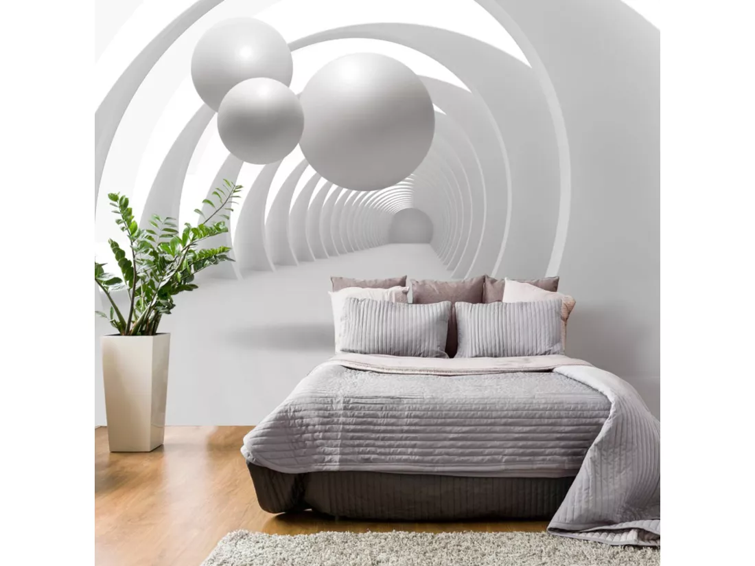 Papier peint Tunnel blanc - 350 x 245 cm