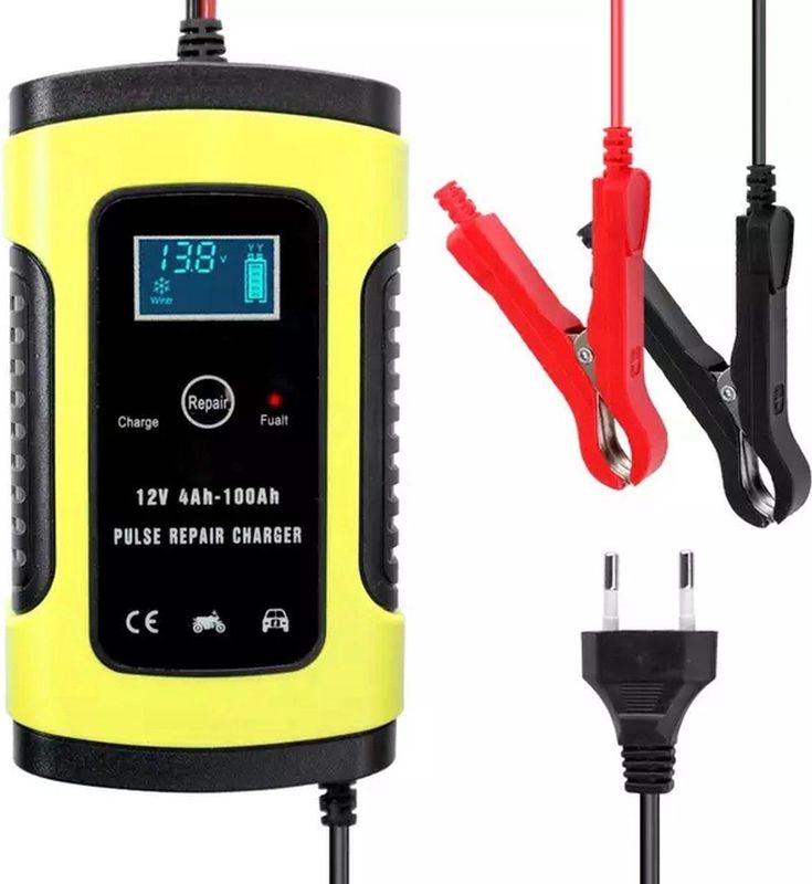 Acculader - Druppellader - 12V 6A - Reparatie Modus - Voor Auto Motor Scooter Boot Camper