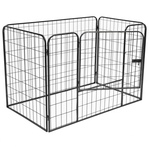 Parque para cães para uso interno e externo, preto