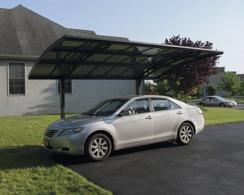 Palram enkele carport - Canopia Arizona Breeze 5000 288,8 x 494,7 cm RAL7016 grijs