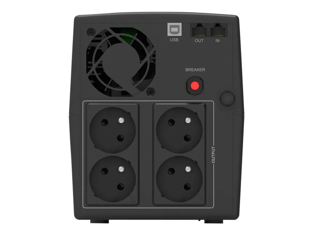 PowerWalker Basic VI 1500 STL FR - UPS - AC 162 - 290 V - 900 Watt - 1500 VA - 7.2 At - USB - output-stikforbindelser: 4