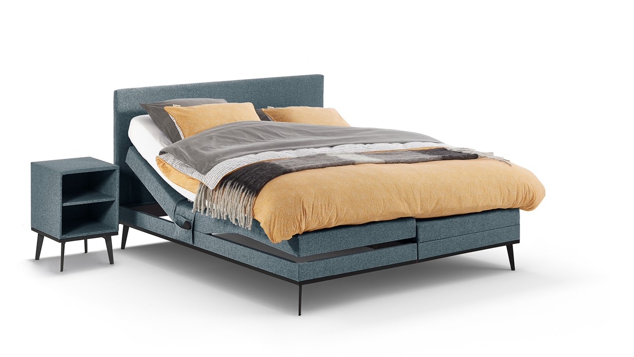 Elektrische boxspring Viggo met Silver Pocket Deluxe Foam matras oakland antraciet