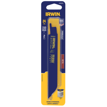 Irwin reciprozaagblad vertanding 24T voor metaal - 2 stuks - 150 mm