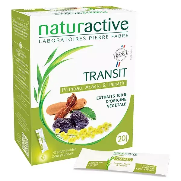 Naturaactive Transit Fluid Stick, sabor ameixa, 20 sachês