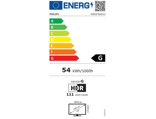 PHILIPS - TV LED 4K 108 cm 43PUS7609