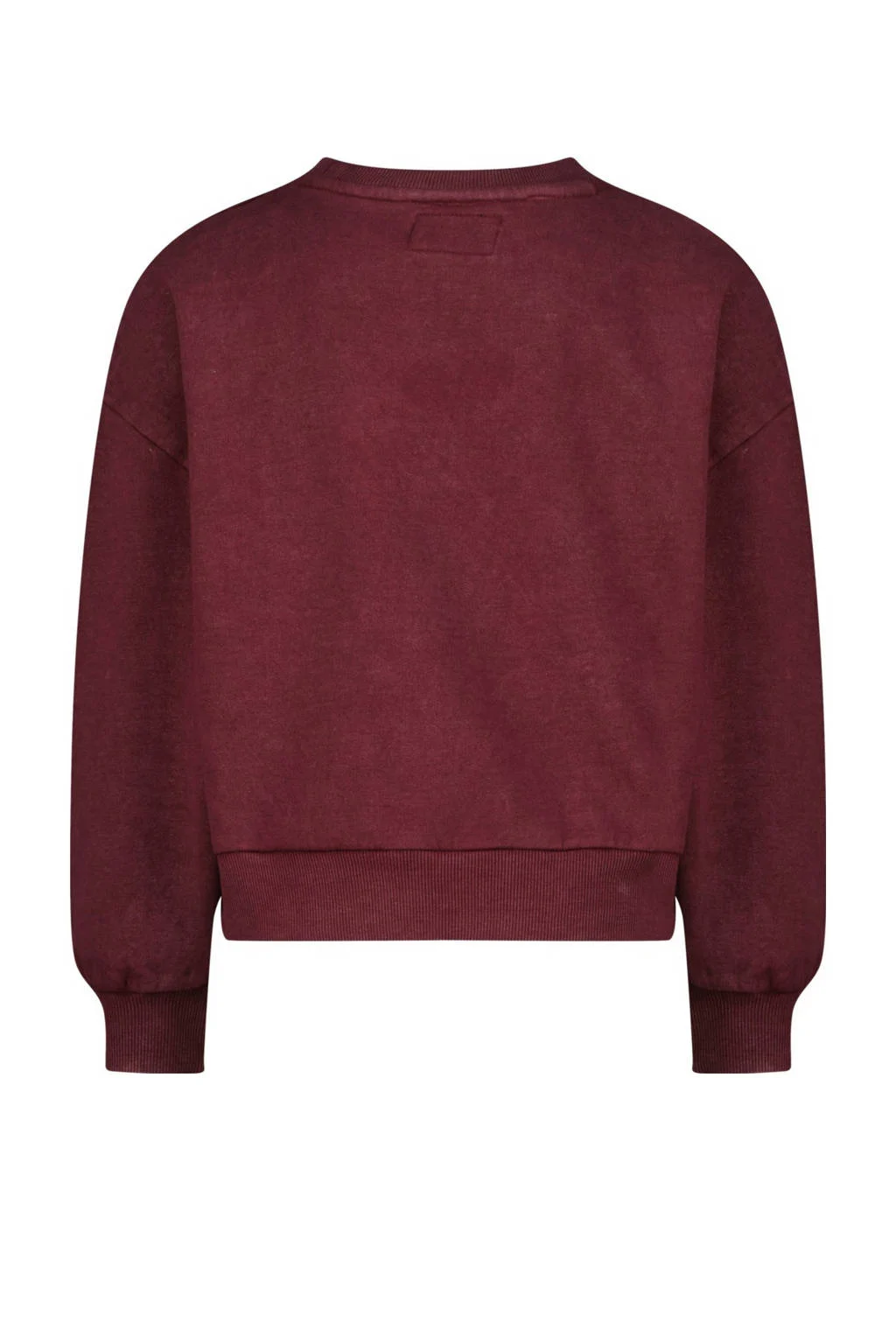 Raizzed sweater Cela met tekst donkerrood