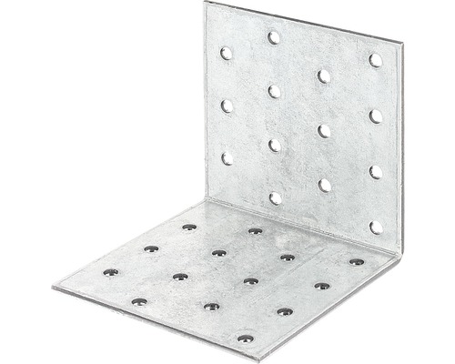 Geperforeerde hoekbeugel 80 x 80 x 80 mm, sendzimir verzinkt, 1 stuk