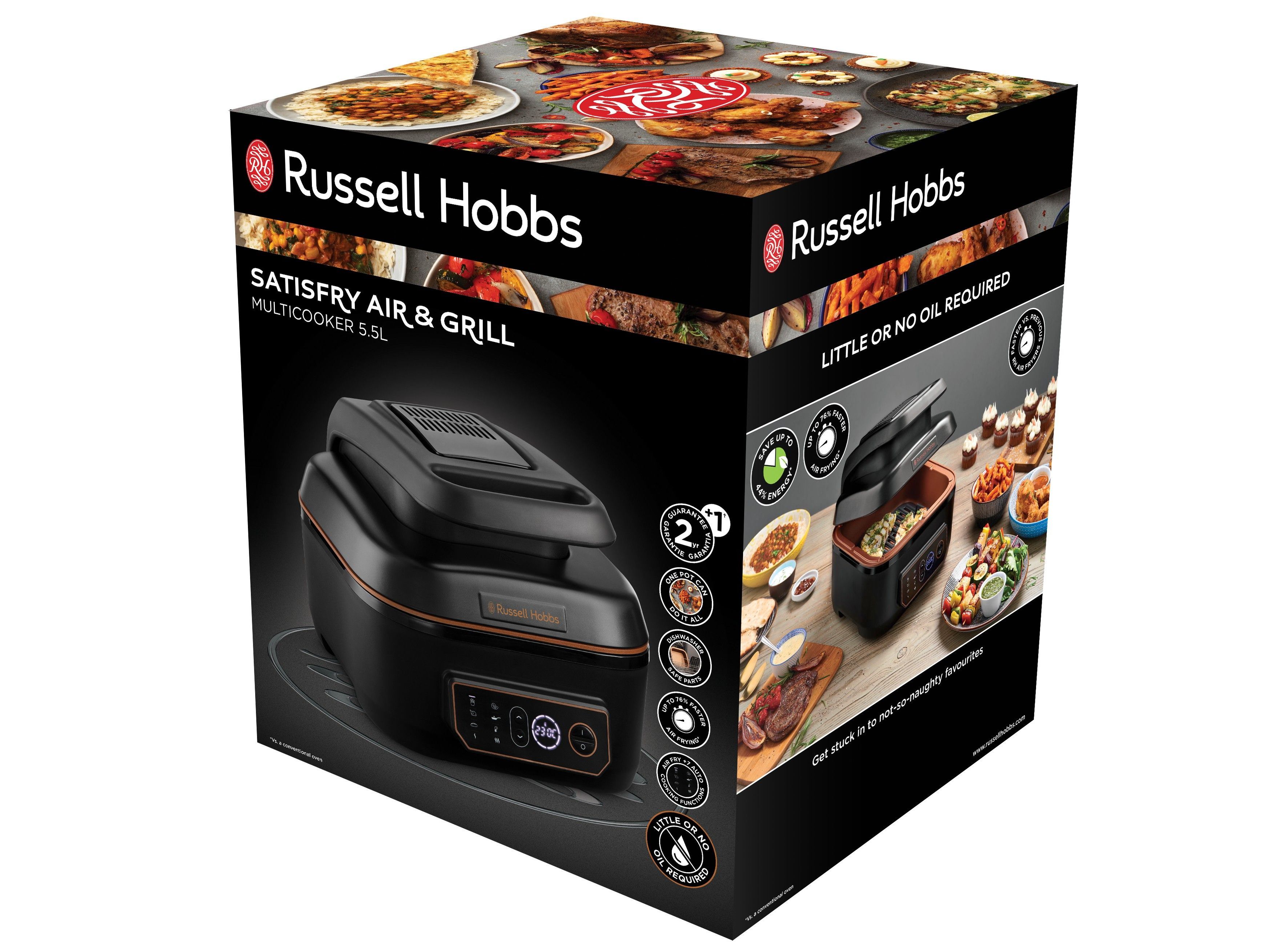 FRITADEIRA SEM ÓLEO RUSSELL HOBBS SATISFRY AIR & GRILL MULTI COOKER 5.5 L