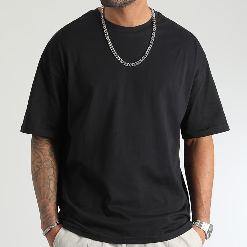 Lot de 2 Tee Shirts Oversize Large 2734 Vert Kaki Noir