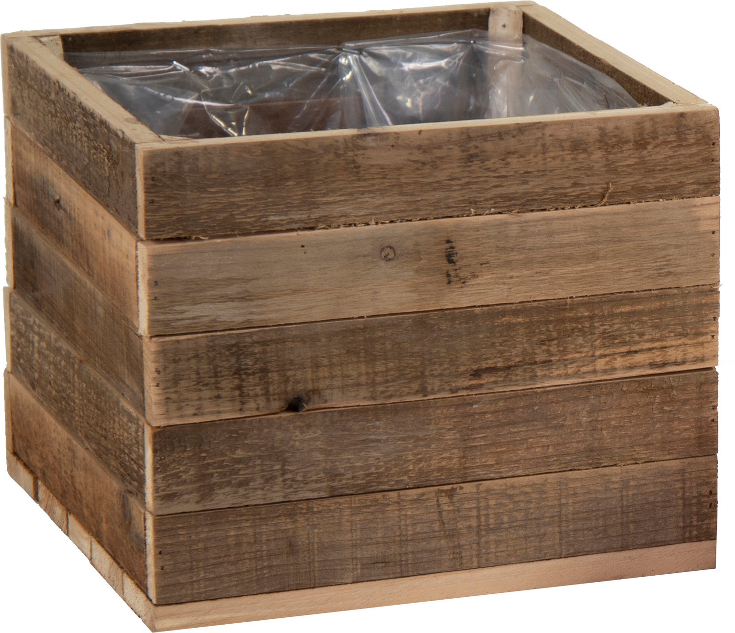 Mega Collections plantenbak Raf bruin 16 x 16 x 15 cm
