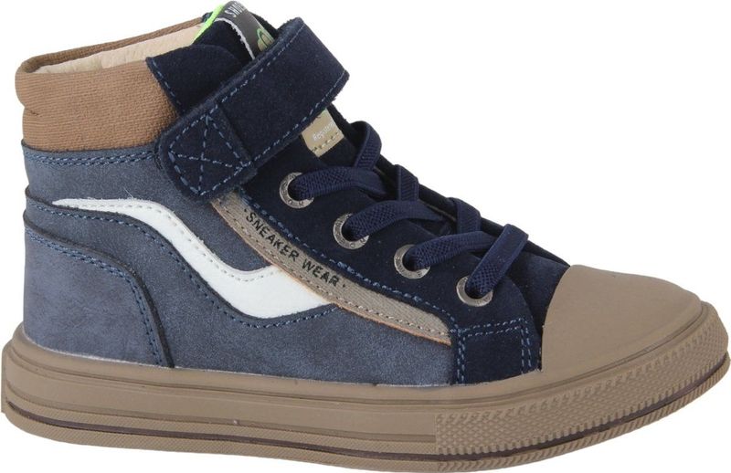 Shoesme - ON24W402-B - Klittenbandboots - Blauw - Suède - Leer binnenvoering - Rubber zool