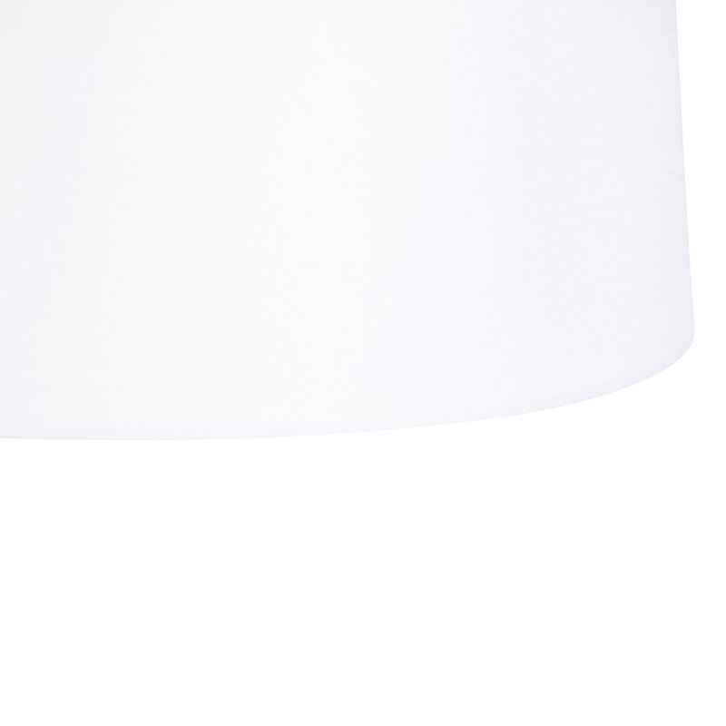 Hanglamp staal met linnen kap wit 35 cm - Blitz