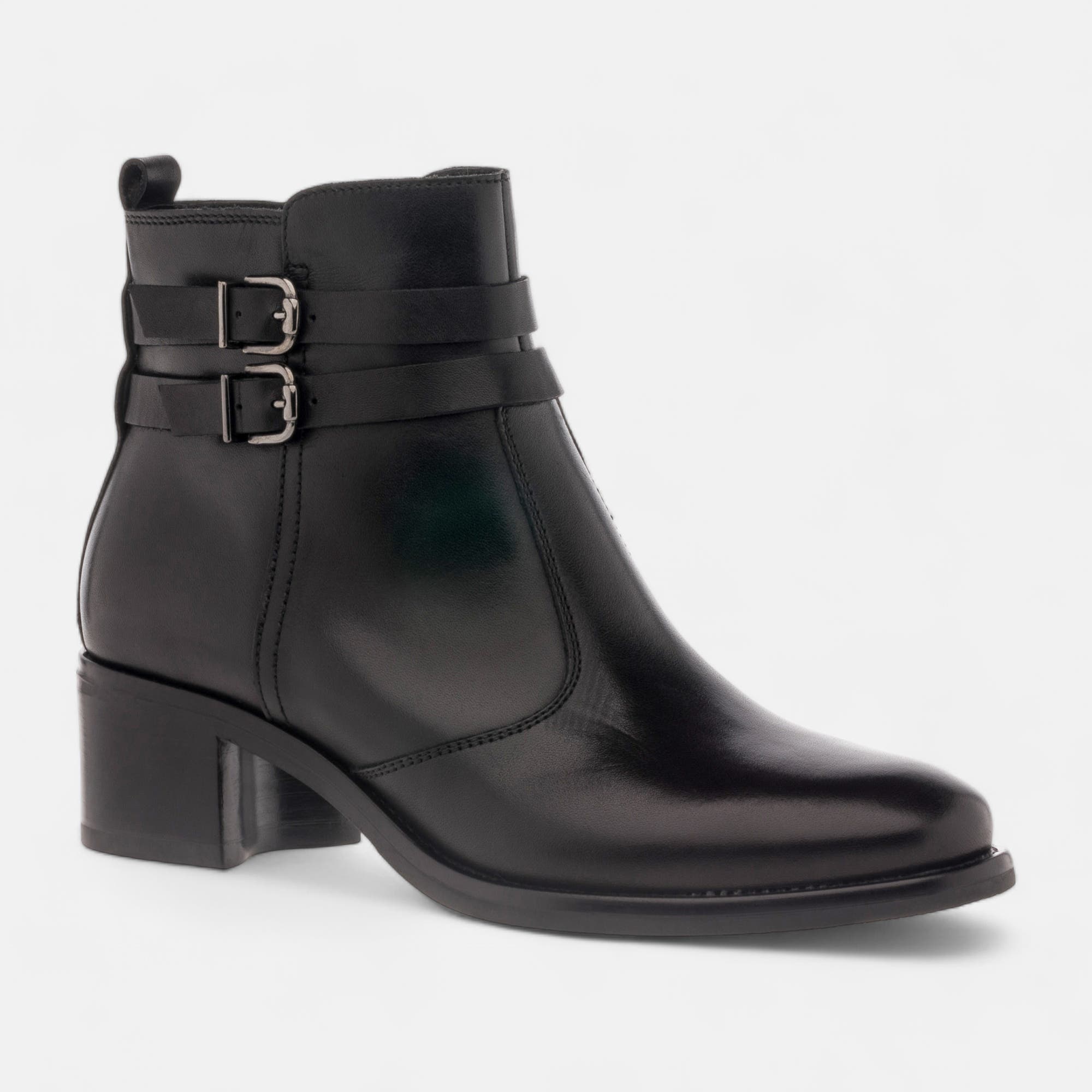 Bottines Femme en cuir noir