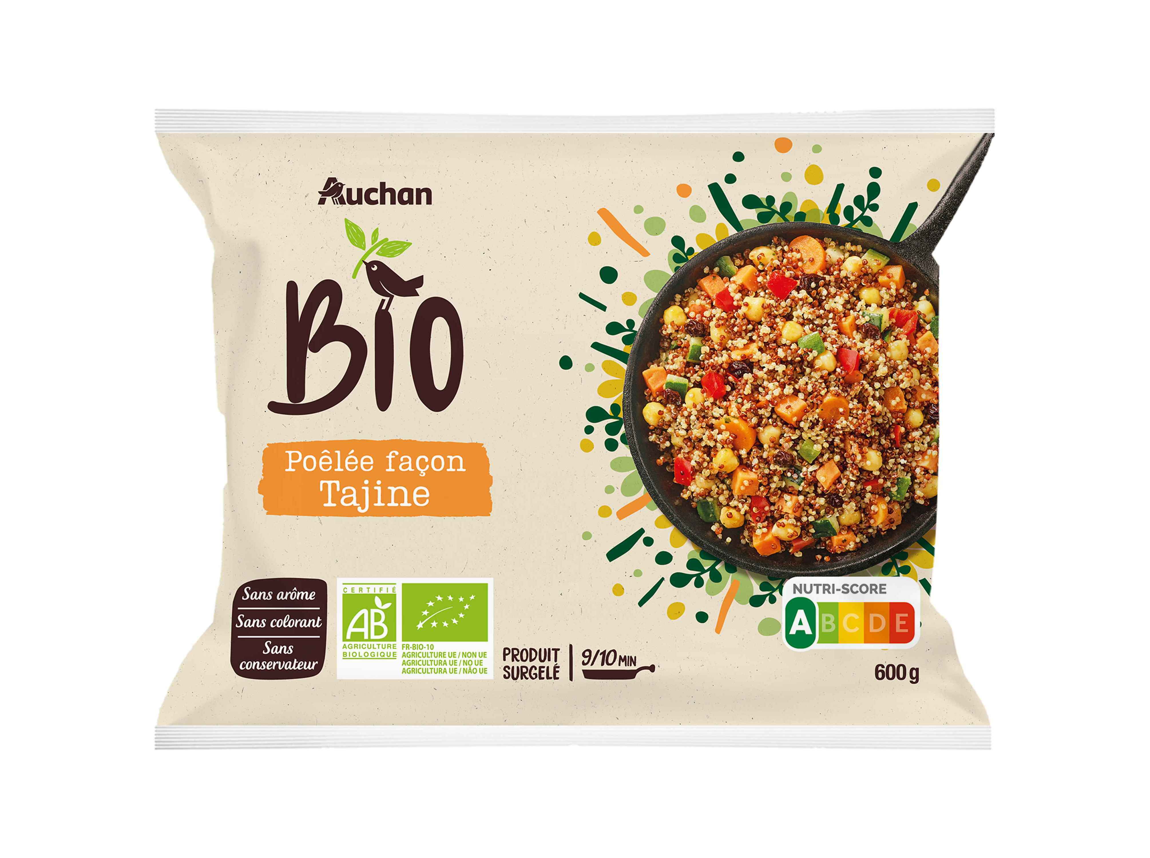 SALTEADO DE LEGUMES AUCHAN BIO TAJINE 600G