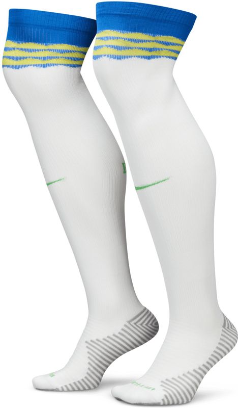 Brazilië Strike Thuis/Uit Nike Dri-FIT voetbalkniekousen - Wit