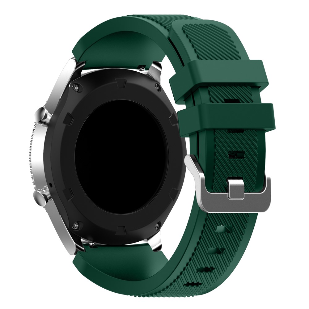 Samsung Galaxy Watch 46mm / Gear S3 Classic / S3 Frontier Ersatz Sport Silikon Armband - Dunkelgrün