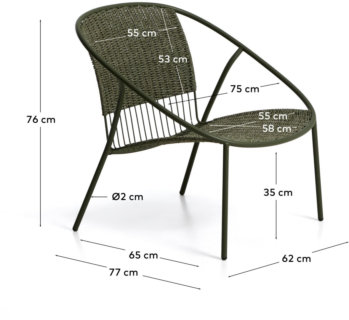 Kave Home   Atrani Outdoor Fauteuil