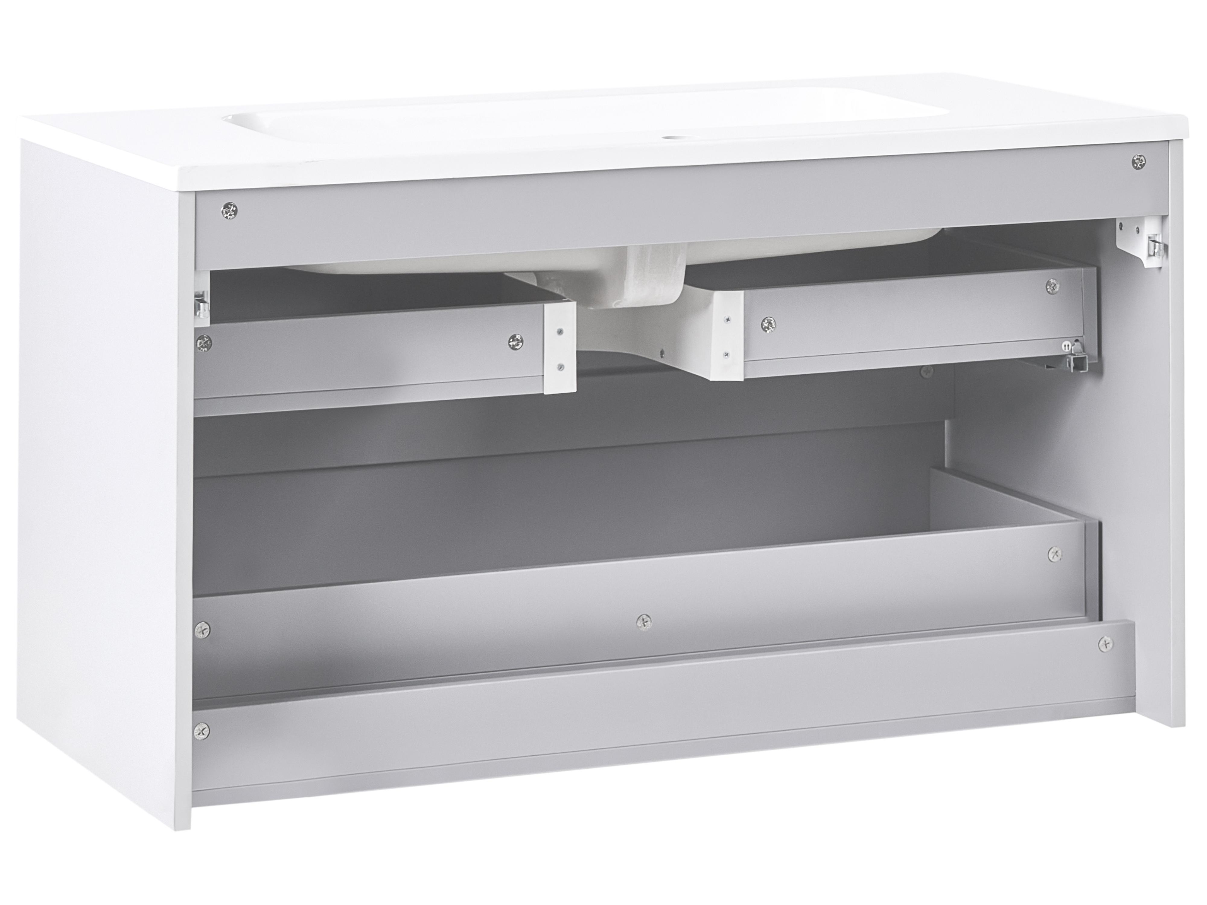 Wandgemonteerd meubel met wastafel BAHIA Grijs