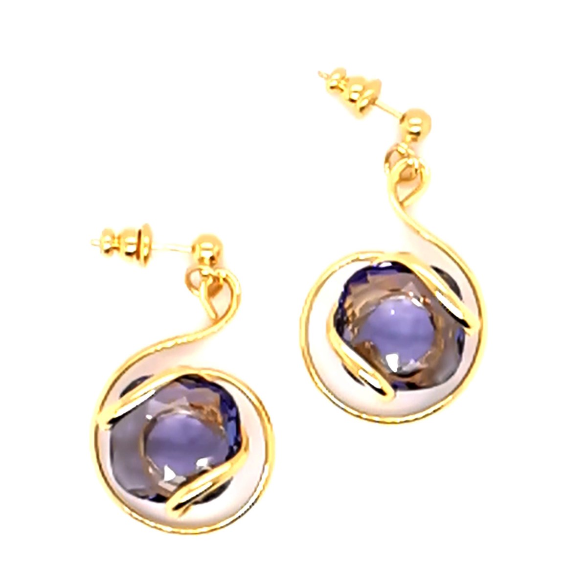 Boucles d'oreilles Andrea Marazzini Riflessi doré violet
