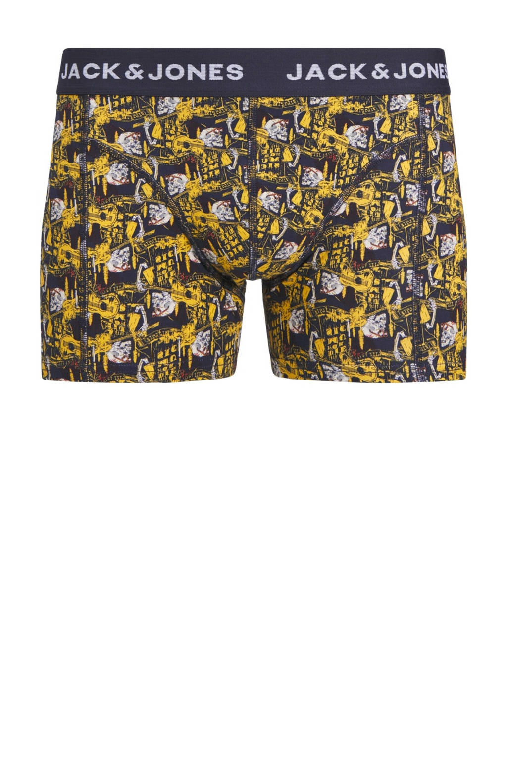 boxershort JACSKULLROCK - set van 3 donkerblauw/geel
