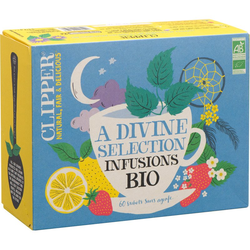 Infusions Bio Découverte Clipper -  Coffret de 60 sachets