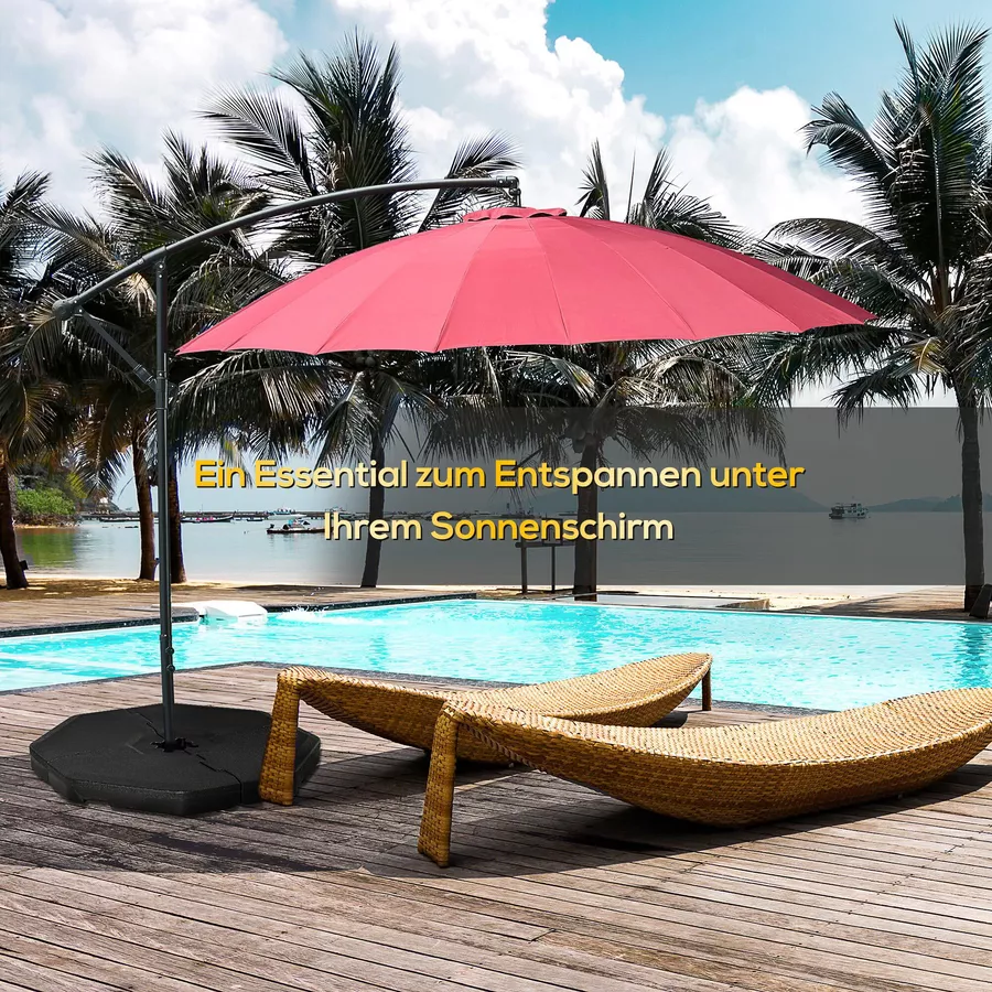Outsunny Sonnenschirmgewicht bestehend aus 4 Teilen schwarz