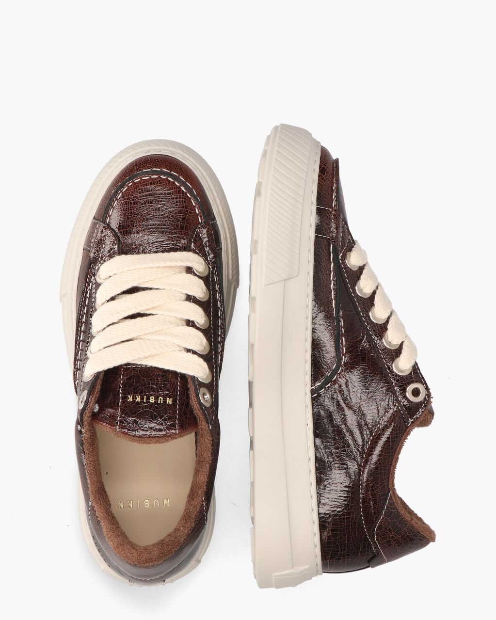 Nubikk Caldera Tora Donkerbruin Damessneakers