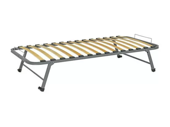 Sommier gigogne avec façade 2 mains 90x190 cm bois massif hêtre MAKURIA