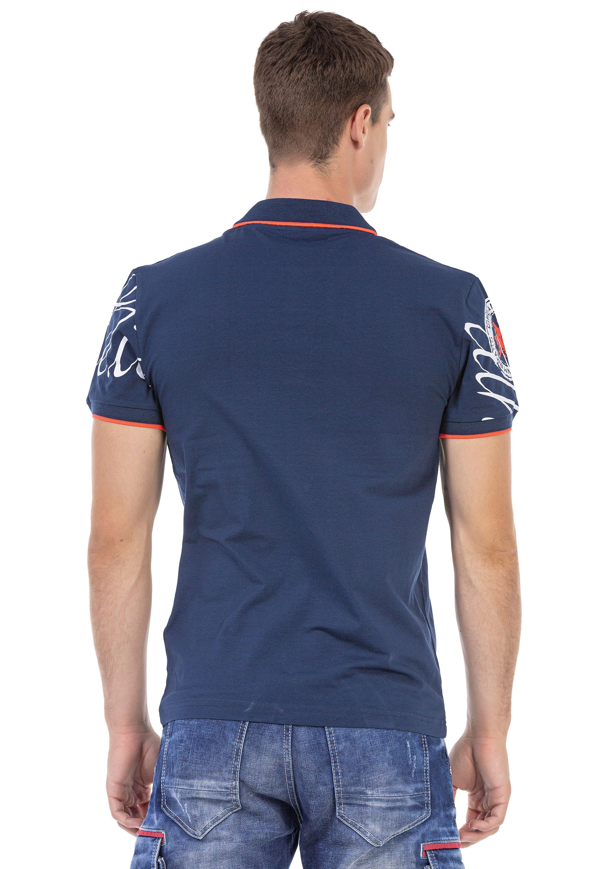 Cipo & Baxx Poloshirt , mit markantem Print
