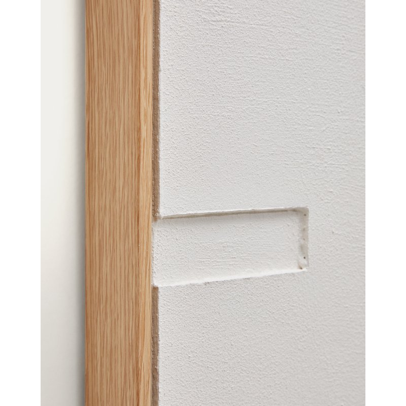 Tableau Sefri avec formes géométriques droites blanc 60 x 90 cm
