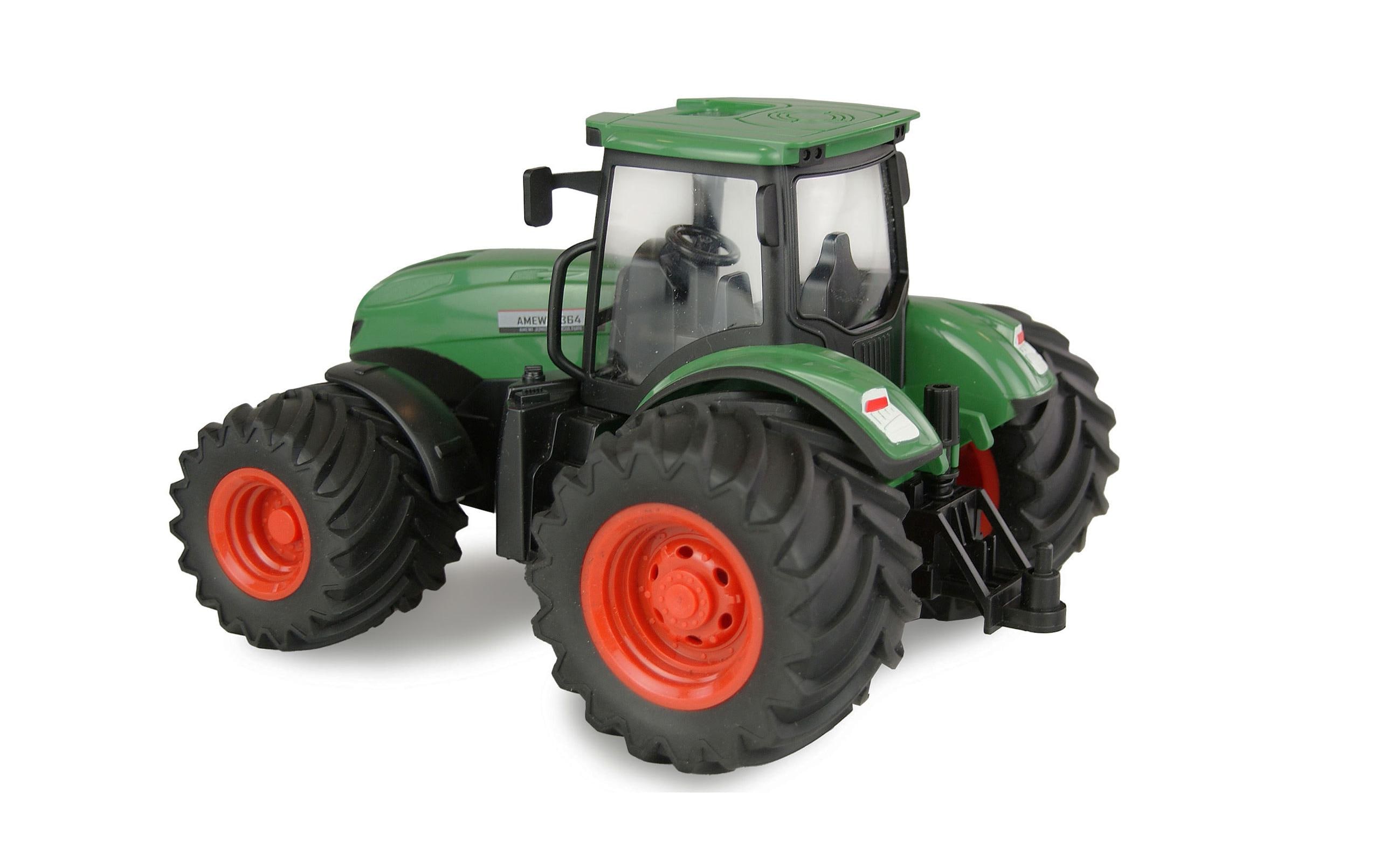 Traktor mit Viehtransporter, Grün 1:24, RTRFerngesteuerter Traktor mit Licht und Sound