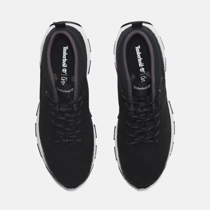 Bota de caminhada Winsor Trail Outdoor para homens de preto.