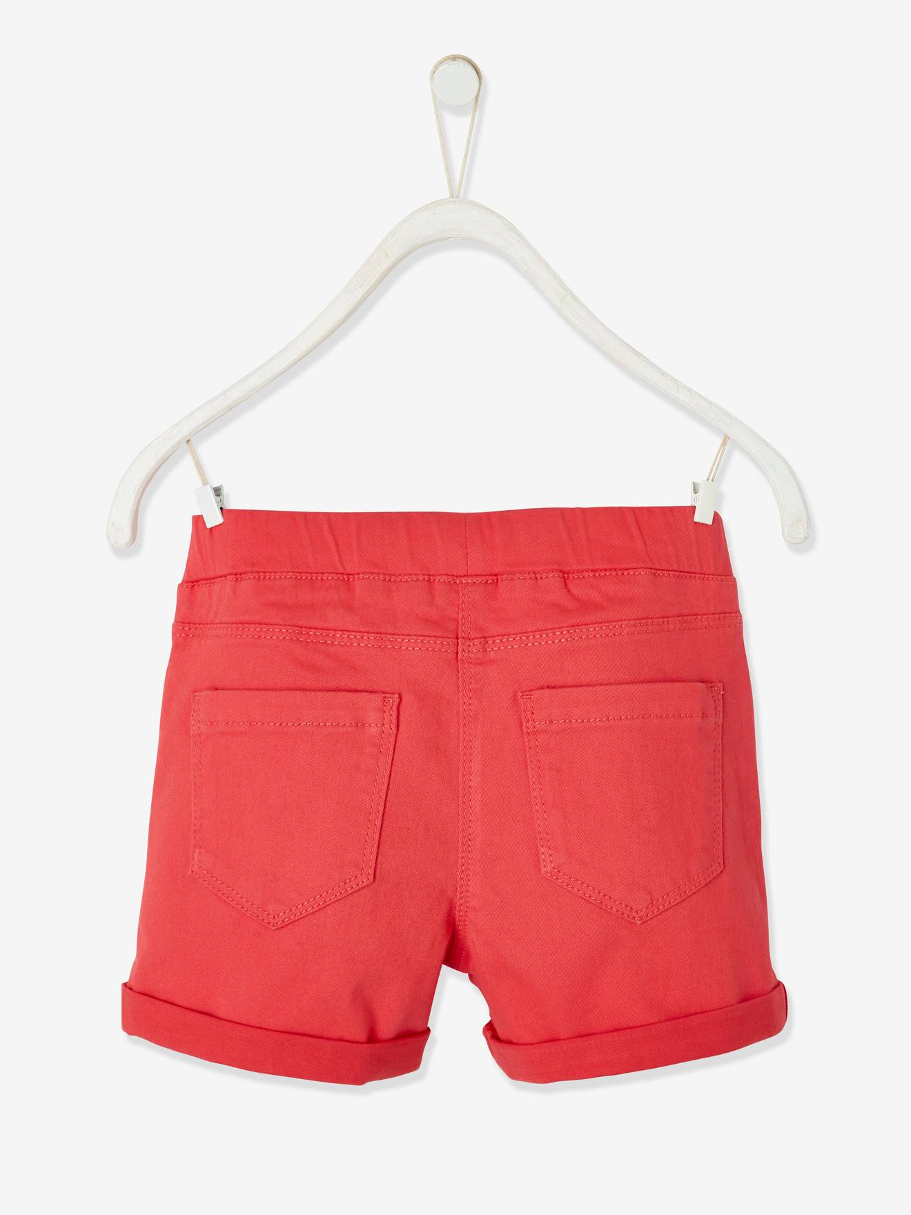 Calça legging curta com acabamento em macramê, para meninas, verde claro liso